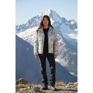 The North Face Women's Light Gray Camouflage Ski Jacket